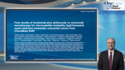 First results of nivolumab plus ipilimumab vs nivolumab monotherapy for microsatellite instability high/ mismatch repair-deficient metastatic colorectal cancer from CheckMate 8HW