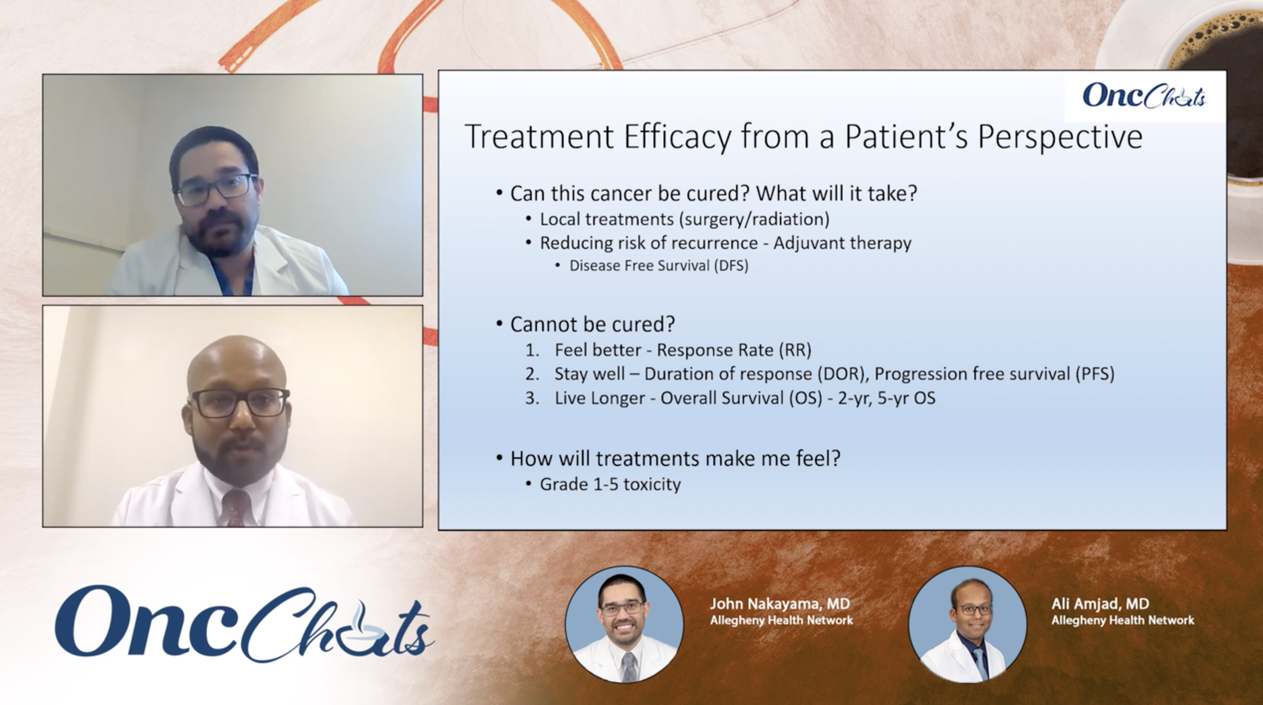 In this second episode of OncChats: Immunotherapy and You, John Nakayama, MD, and Ali Amjad, MD, discuss the safety and efficacy of immunotherapy vs standard chemotherapy in patients with gynecologic cancers.