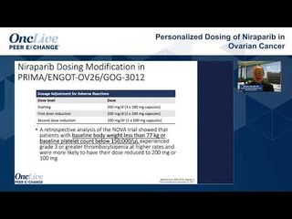 Personalized Dosing of Niraparib in Ovarian Cancer