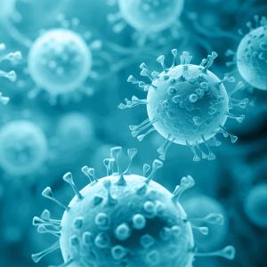 Image of a blue virus