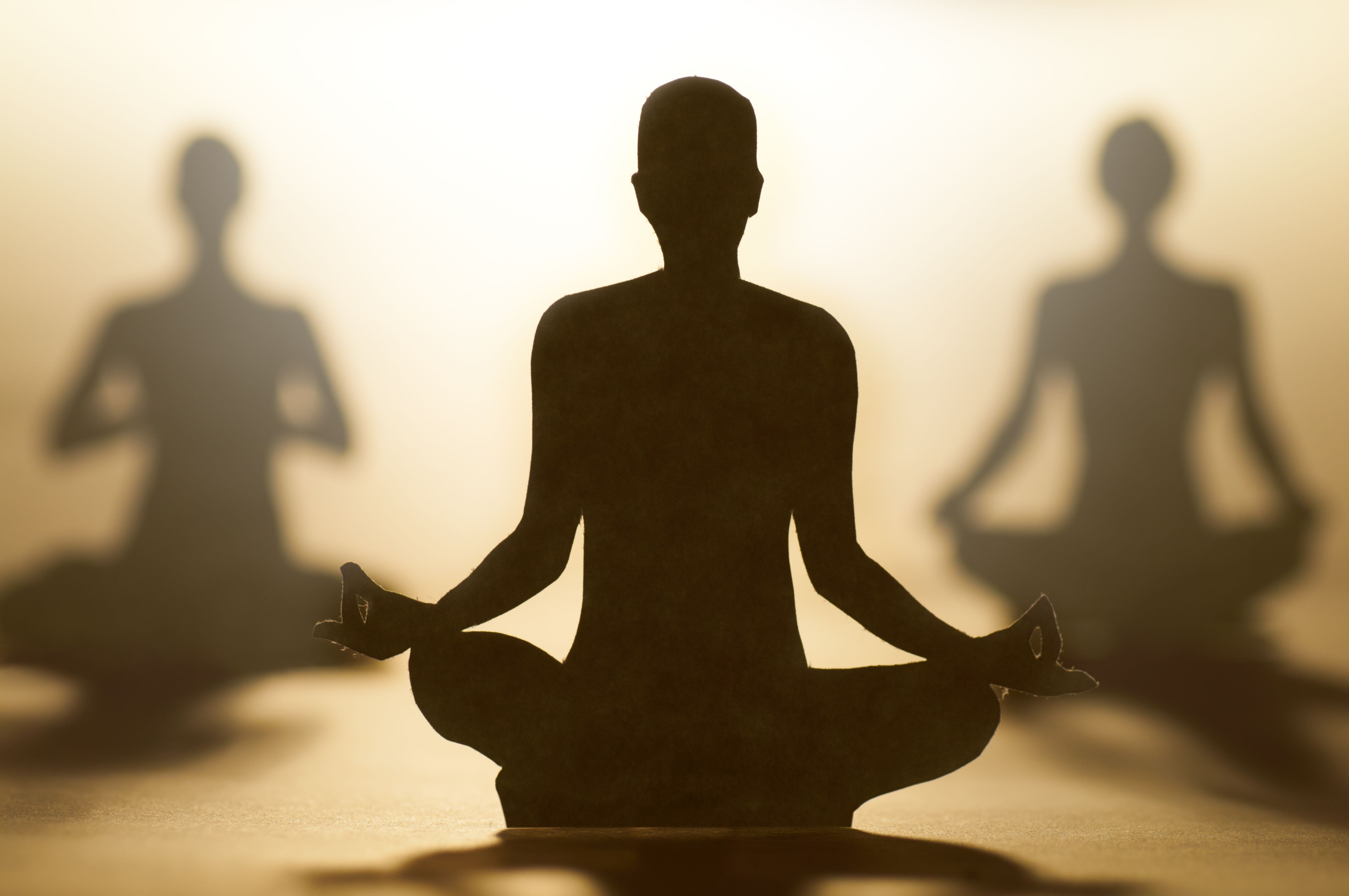 Man practicing yoga