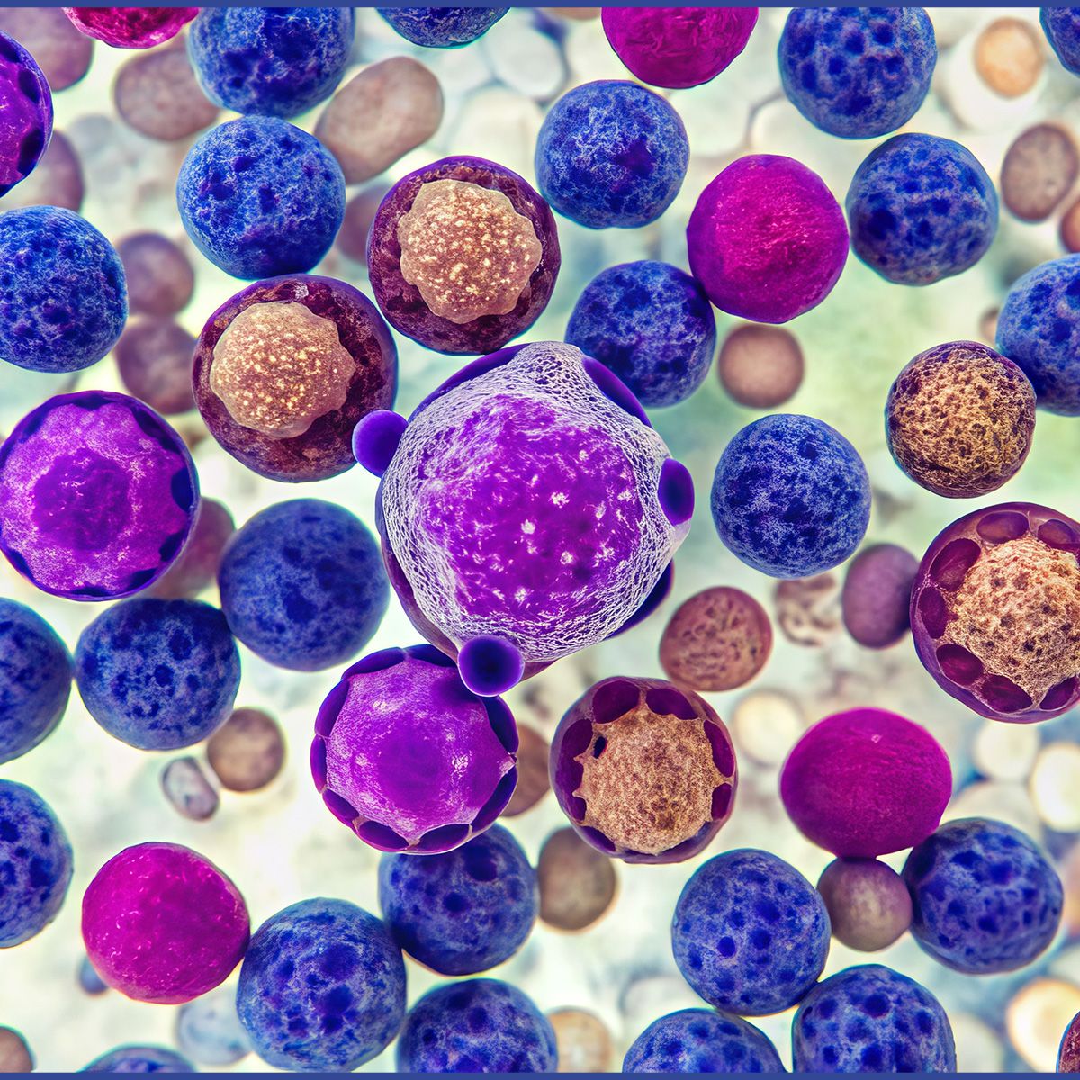 Graphic of malignant B cells