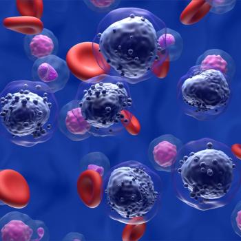 Graphic of bone marrow blood cells with cancer cells