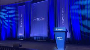 Image of a stage with JADPRO Live posters