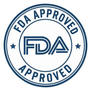 Graphic that reads "FDA Approved"