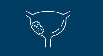 dark blue background with a white outline indicating a bladder