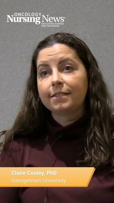 Screenshot of a short video featuring Claire Conley, PhD