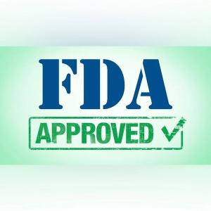 Graphic reading "FDA Approved" resembling an approval stamp