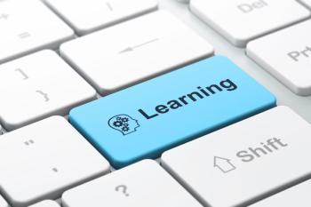 Key that reads "learning"