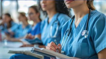 Image of nurses learning in a class