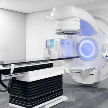 Photo of a radiotherapy table