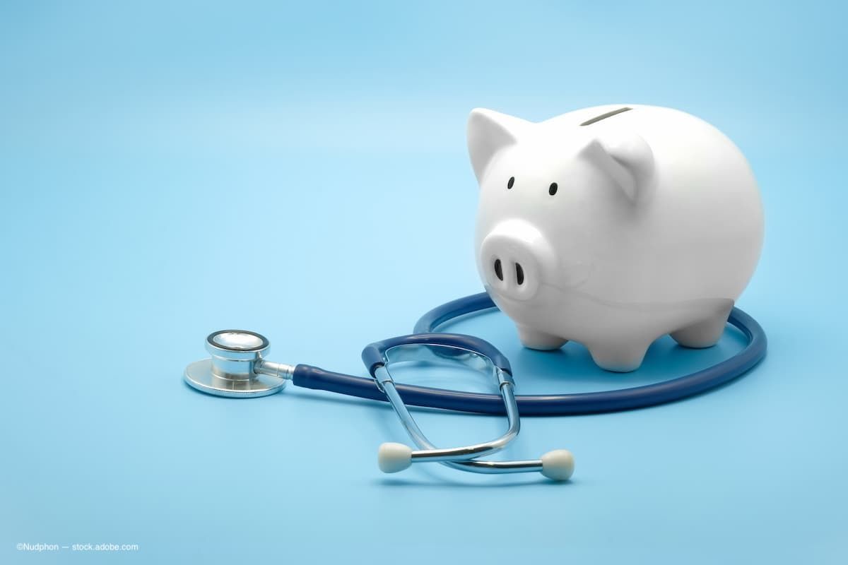 a picture of a piggy bank with a stethoscope around the base