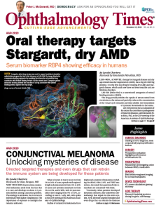Ophthalmology Times: Nov. 15, 2019