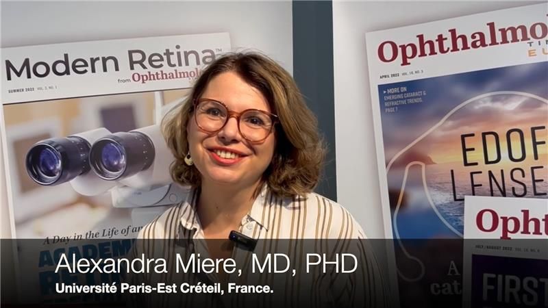 Photo of Alexandra Miere at the 2025 EURETINA meeting in Paris