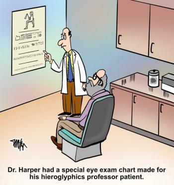 Hieroglyphics eye chart