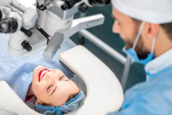 Eye surgery patient 