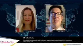  John Bladen, MBBS, BSc, MRCS, PGCert, PhD, FRCOphth, consultant ophthalmologist and oculoplastic surgeon, King's College Hospital NHS Foundation Trust, London, UK, speaks with Ophthalmology Times Europe's® Caroline Richards 