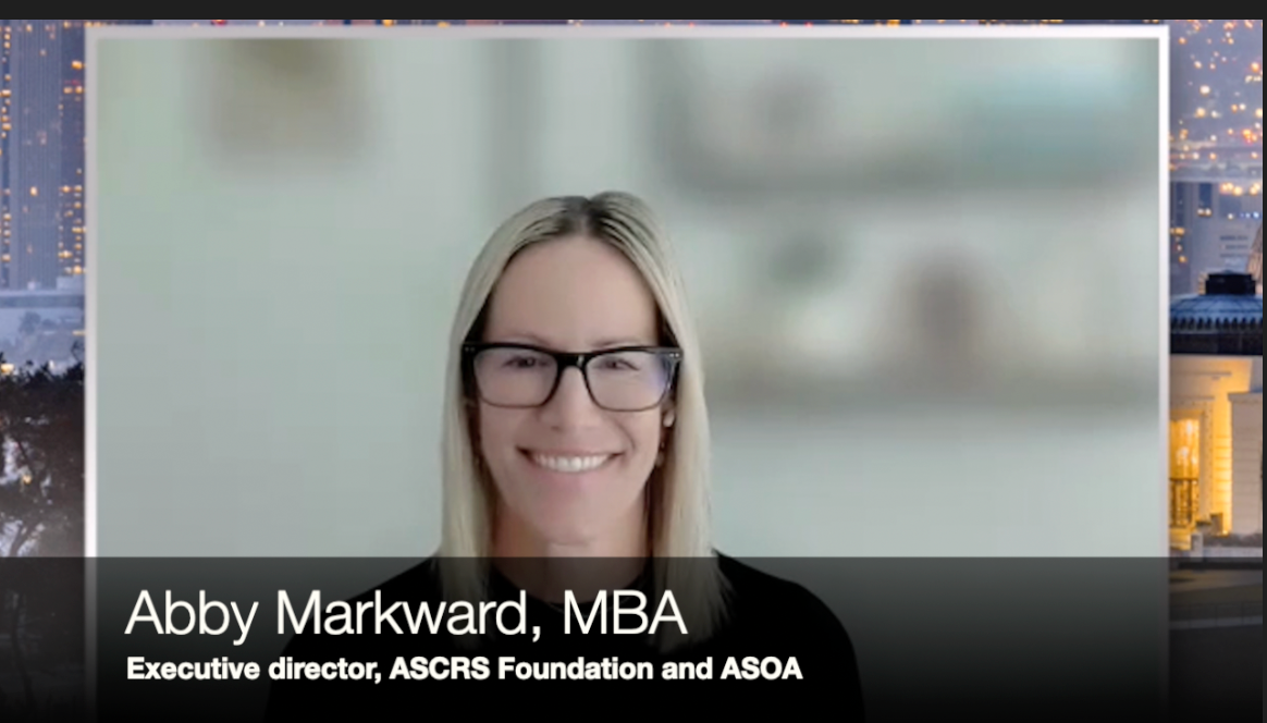 Abby Markward discusses the ASCRS Foundation and the ASCRS Annual Meeting