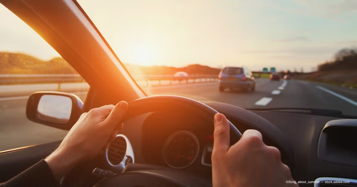 person holding car steering wheel