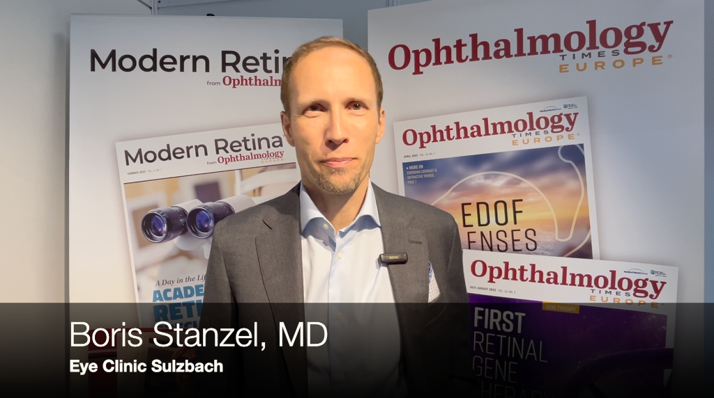Photo of Boris Stanzel, MD, at the 2025 EURETINA meeting
