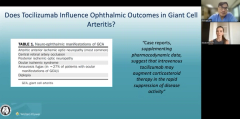 EP. 2 NeuroOp Guru: Tocilizumab can have an influence on ophthalmic outcomes in giant cell arteritis