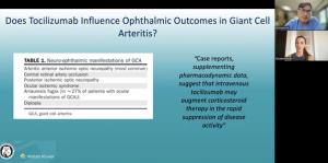 NeuroOp Guru: Tocilizumab can have an influence on ophthalmic outcomes in giant cell arteritis