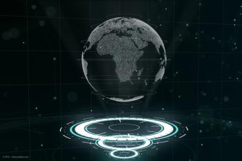 A digital rendering of the earth with a digital overlay to demonstrate technology. Concept image for global impact of myopia. Image credit: ©VFX – stock.adobe.com