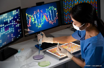 A scientist in a laboratory puts samples into a petri dish. Image credit: ©RFBSIP – stock.adobe.com