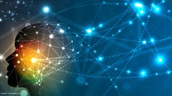 An image of a brain with various connections and digital lights stemming from its centre. Concept image for Technician training platform from American Academy of Ophthalmic Professionals and American Academy of Ophthalmology. Image credit: ©kras99 – stock.adobe.com
