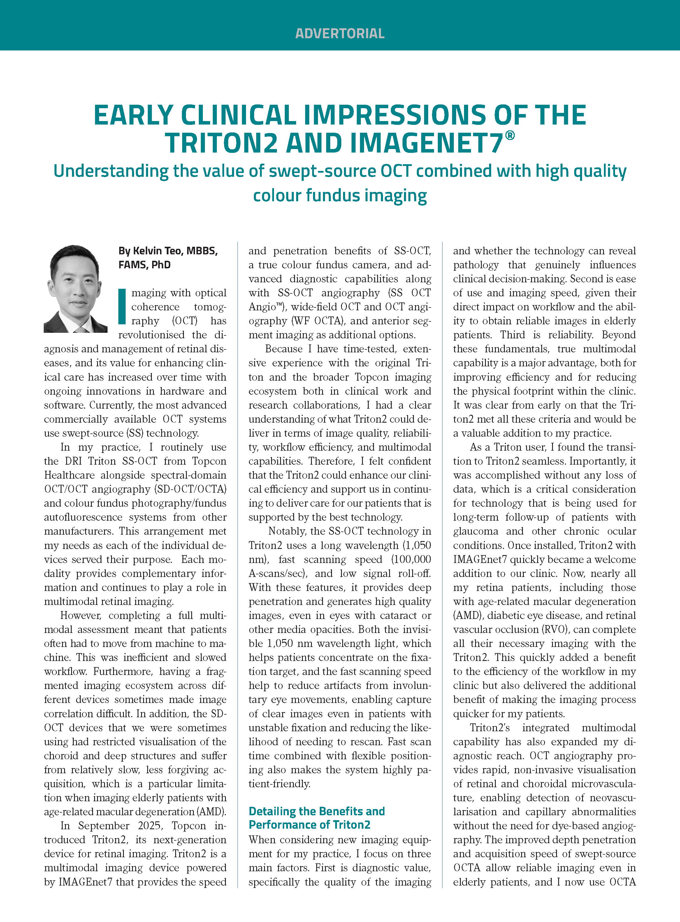 Staying at the top: Optimizing clinical care and practice efficiency with multimodal Triton imaging
