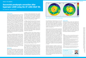 Successful presbyopia correction after hyperopic LASIK using the AT LARA EDoF IOL