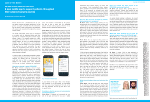 BUILDING PATIENT KNOWLEDGE AND TRUST: A new mobile app to support patients throughout their cataract surgery journey