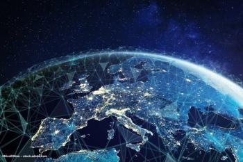 A map of Europe with a digital design overlaid. Image credit: ©NicoElNino – stock.adobe.com