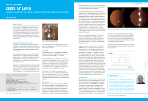 New EDoF IOL from ZEISS: optimal for elderly cataract patients with active lifestyle