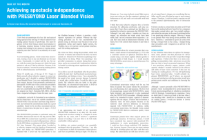 Achieving spectacle independence with PRESBYOND Laser Blended Vision