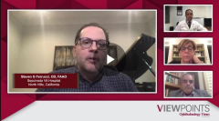 A discussion on educating a patient with diabetes on disease management, including routine hemoglobin A1C screenings to optimize health, and sending a referral to a retina specialist.