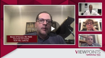 A discussion on educating a patient with diabetes on disease management, including routine hemoglobin A1C screenings to optimize health, and sending a referral to a retina specialist.