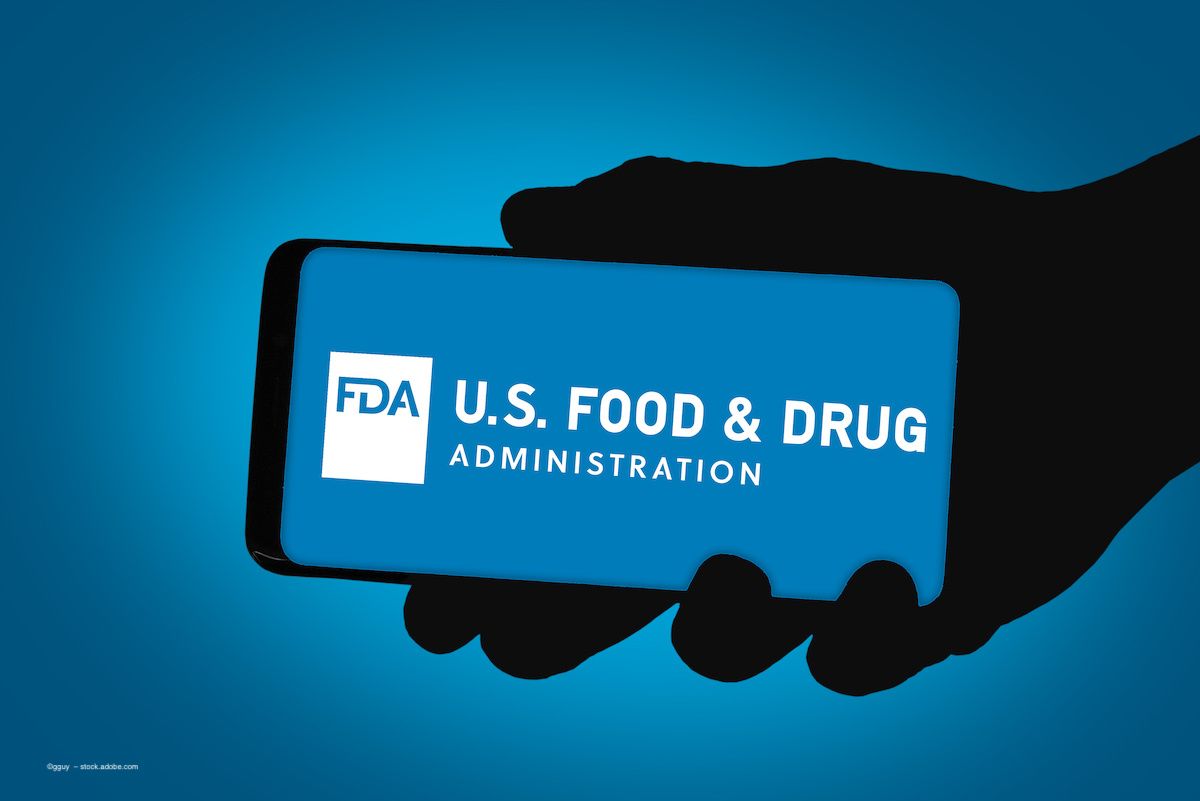 A phone with the US Food and Drug Administration (FDA) logo on the screen. Image credit: ©gguy – stock.adobe.com