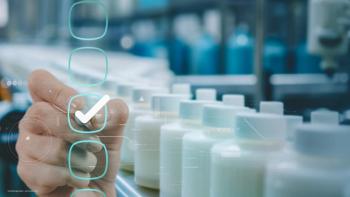 A hand writes a check mark in a box. It is superimposed over an image of samples in a laboratory. Image credit: ©everythingpossible – stock.adobe.com