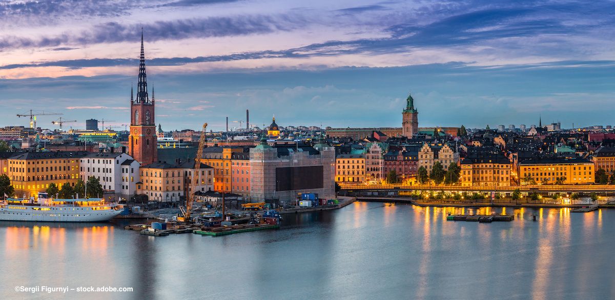 A view from the water of Stockholm at dawn. Image credit: ©Sergii Figurnyi – stock.adobe.com