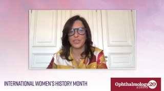 A screenshot of Dr Filomena Ribeiro, president of the ESCRS