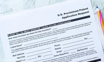 A photo of a US patent application. Image credit: ©Golib Tolibov – stock.adobe.com