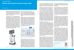 SETTING A NEW STANDARD IN CATARACT SURGERY SAFETY