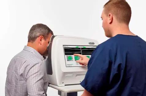 Haag-Streit UK’s iScan80 offers a fully integrated system which includes a full suite of retina, optic nerve and anterior segment scans. (Image courtesy of Haag-Streit UK)