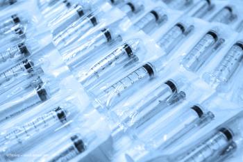 Rows of medical syringes in sanitary packaging. Concept image for aflibercept intravitreal eye injection. ©Titolino – stock.adobe.com