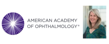 The AAO logo and an image of Jane C. Edmond, MD. Image credit: aao.org and utexas.edu