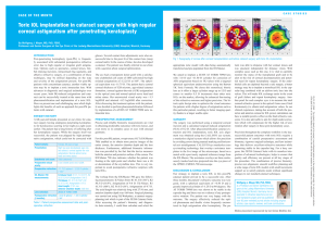 Toric IOL implantation in cataract surgery with high regular corneal astigmatism after penetrating keratoplasty