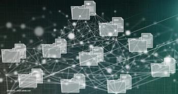 A screen shows a web of file folders, representing data on a digital server. Image credit: ©thodonal – stock.adobe.com