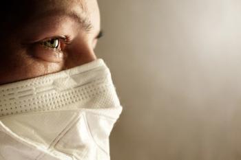 patient wearing a face mask