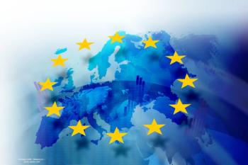 A map of Europe, with the flag of the European Union superimposed over the top. Image credit: ©katarzyna – stock.adobe.com